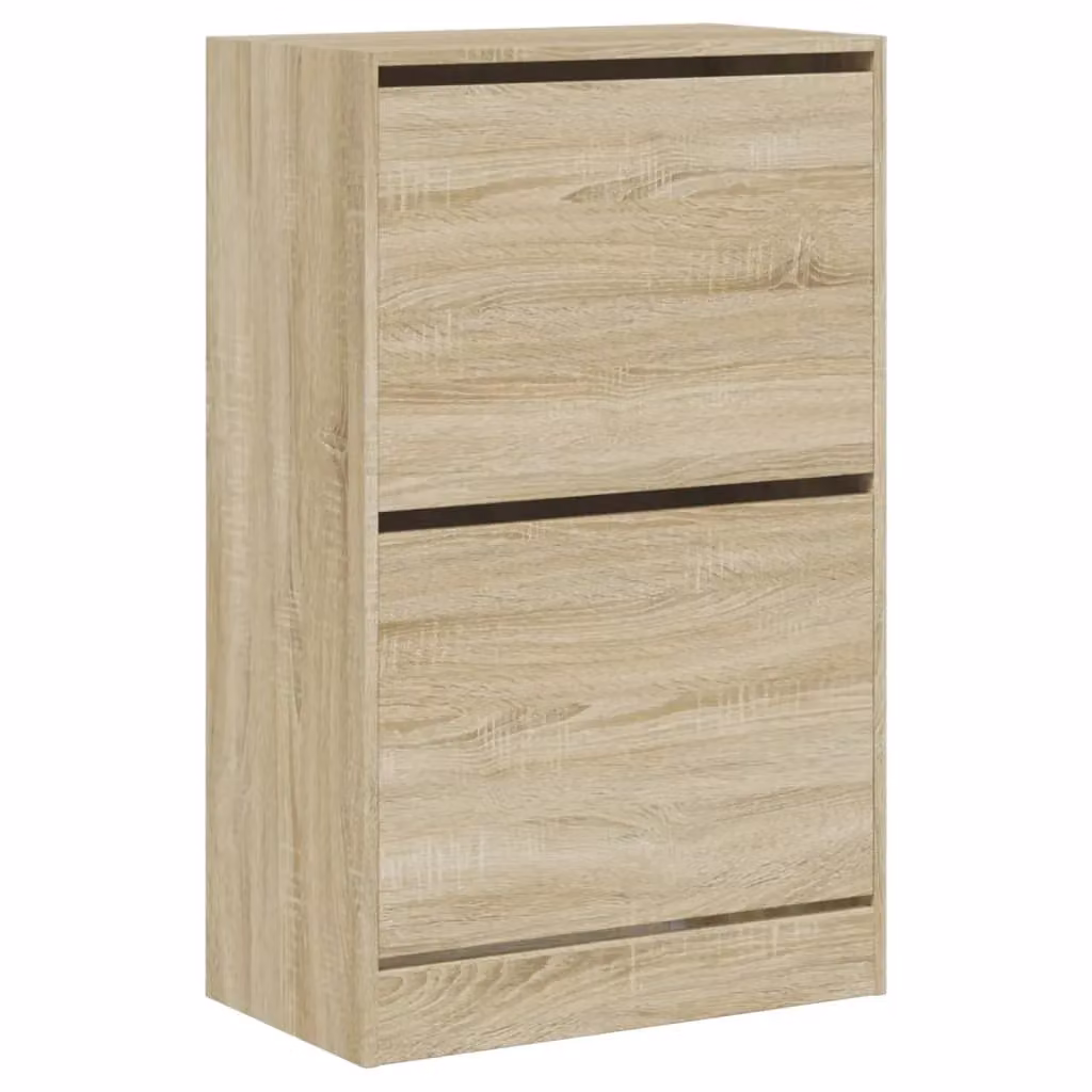 Berkfield Home Shoe Cabinet in Brown Sonoma Oak, W/D/H: 60 x 34 x 96.5 cm – 3