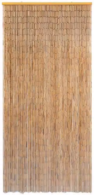 Berkfield Home Bamboo Door Curtain in Brown, W: 90 cm, H: 200 cm – 1