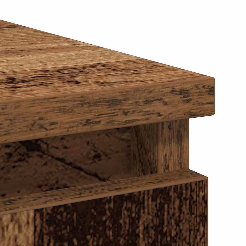 Berkfield Home Rustic Sideboard with Drawer in Brown, W/D/H: 71 x 35 x 65 cm – 6