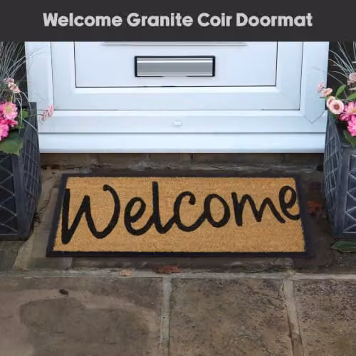 JVL Granite Design Tufted Coir Doormat with Rubber Base, Brown and Grey, W: 40 cm, D: 70 cm – 7