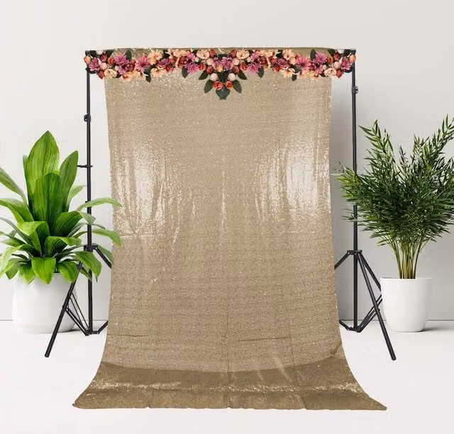 Trimming Shop Champagne Sequin Shiny Glitter Backdrop