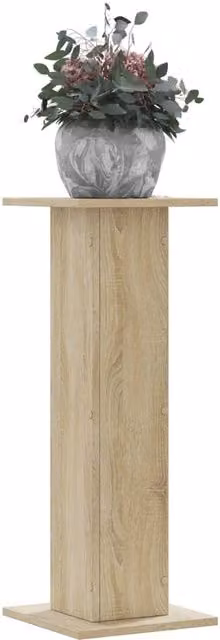 Berkfield Home Set of 2 Sonoma Oak Plant Stands in Brown, W/D/H: 30 x 30 x 80 cm