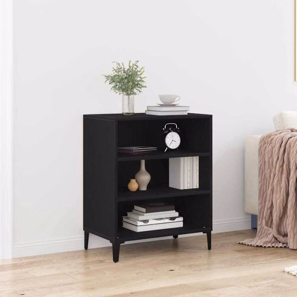 Berkfield Home Modern Black Oak Sideboard, W: 57 cm, D: 35 cm, H: 70 cm – 2
