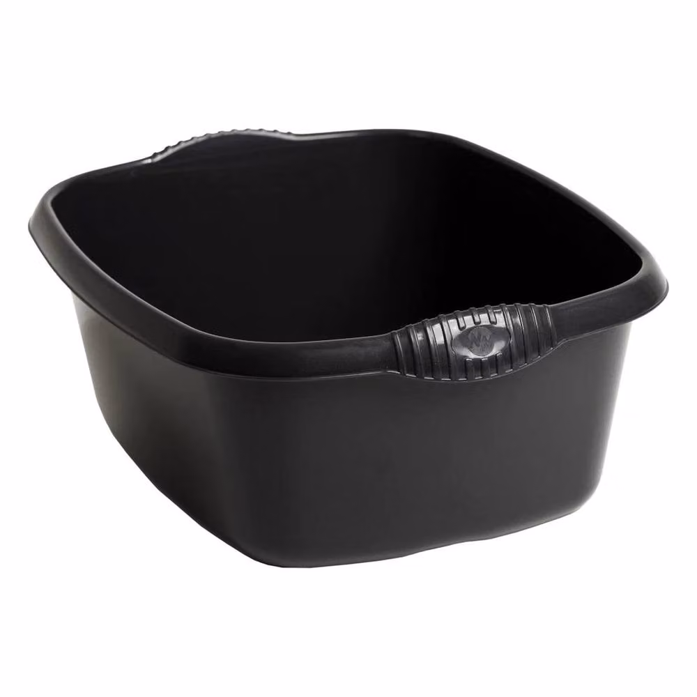 FLAVORA Black Large Rectangular Heavy Duty Washing Bowl – 5