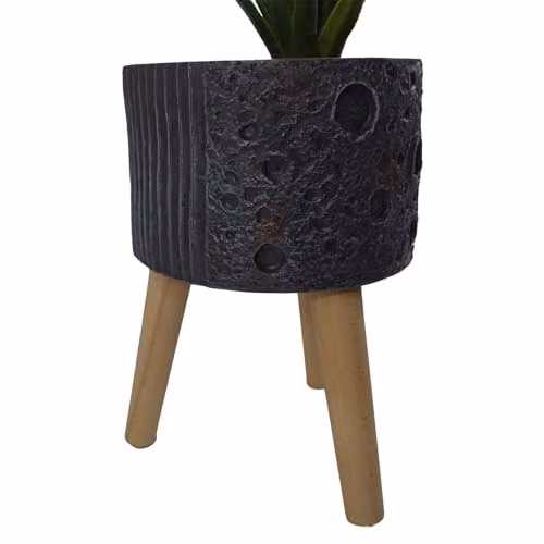 Leaf Extra Large Square Cachepot Planter in Black – 4