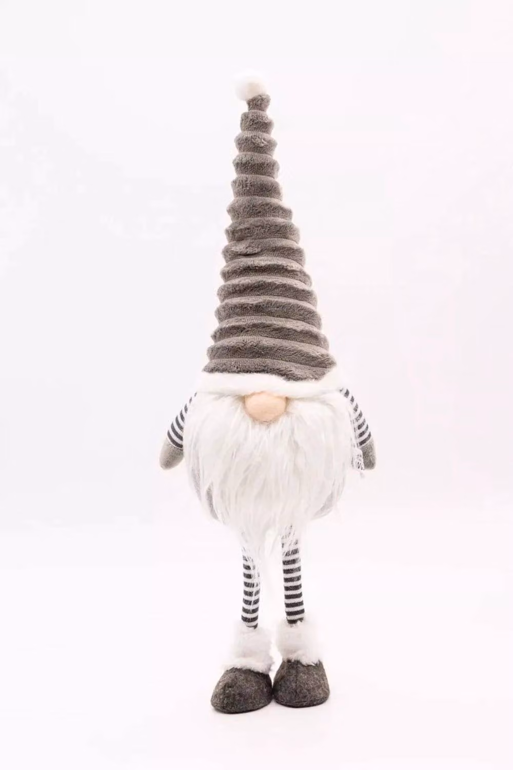 Marco Paul Grey Striped Christmas Gonk Tabletop Decoration, Height: 53 cm – 3