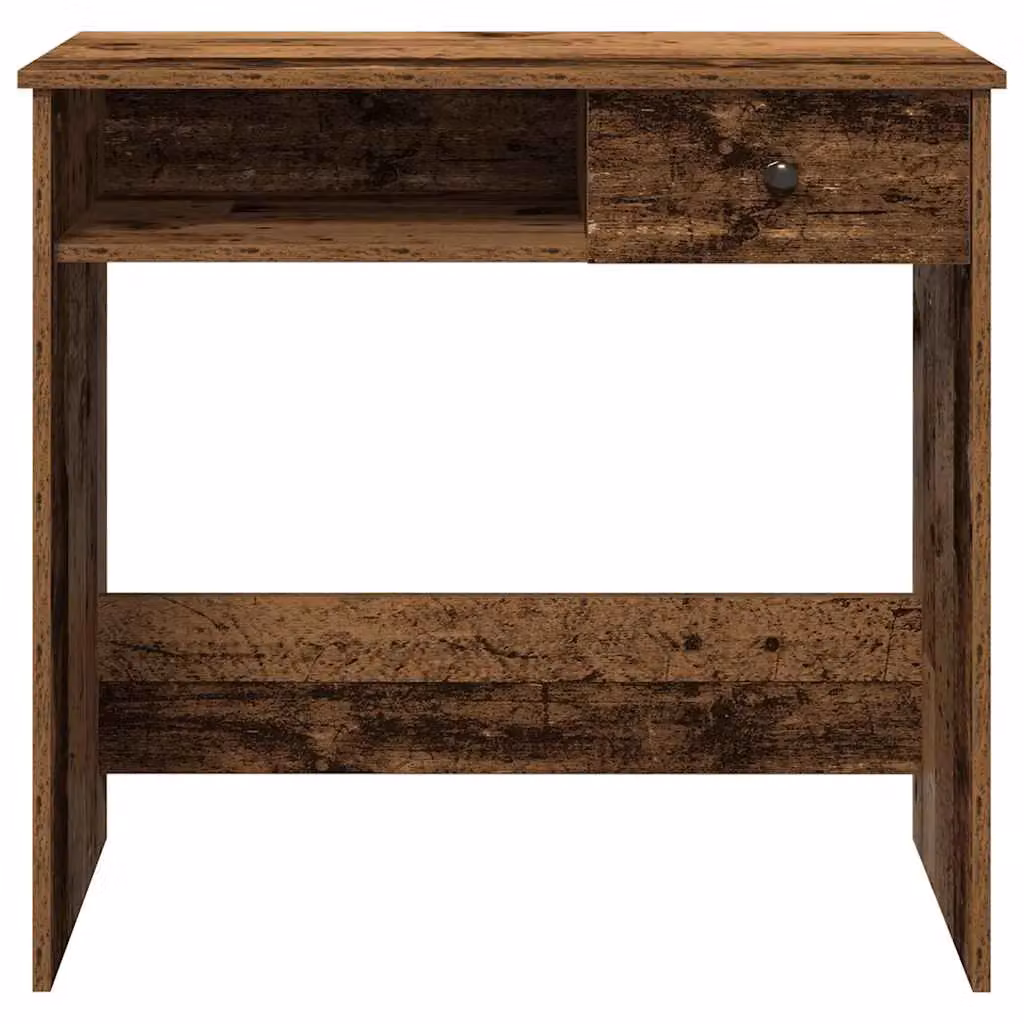 Berkfield Brown Rustic Writing Desk in Engineered Wood W/D/H: 80 x 40 x 75 cm – 4