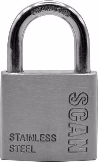 Scan Stainless Steel Padlock in Silver, 38mm – 2