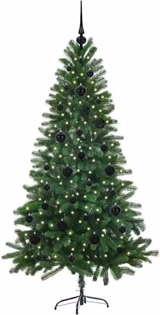 Berkfield Home Realistic Green Christmas Tree with 150 LEDs and Stand, Height: 150 cm