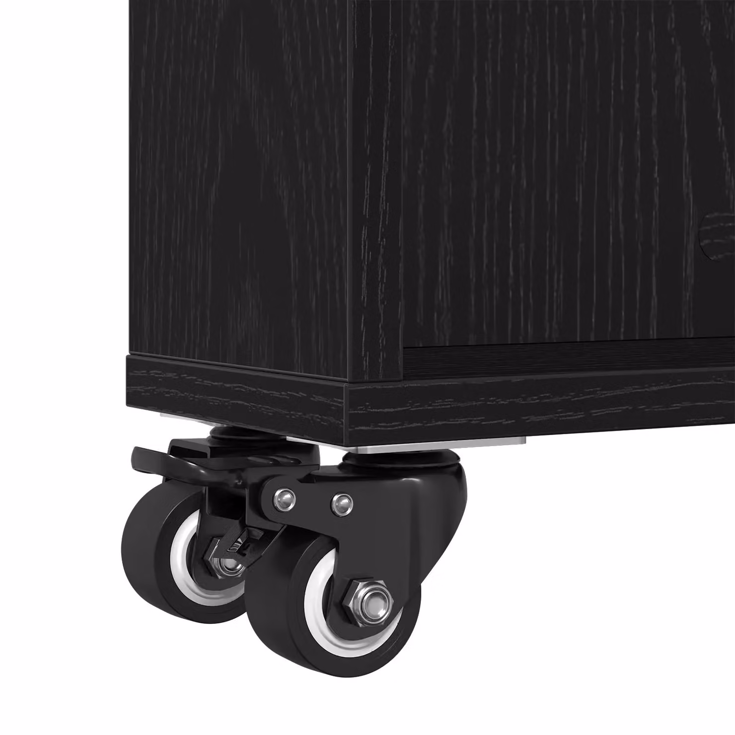 Berkfield Home Narrow Storage Trolley in Black Oak with Adjustable Shelves, W/D/H: 48 x 13 x 68 cm – 4