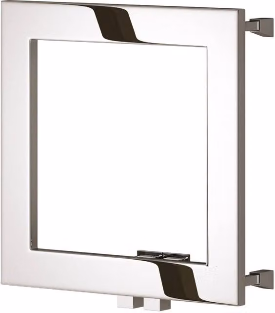 Bathroom Kingdom Square Stainless Steel Designer Heated Towel Rail, Silver, W/D/H: 45 x 45 x 45 cm – 1