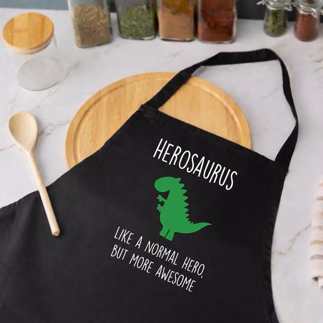 60 Second Makeover Herosaurus Dinosaur Apron in Black
