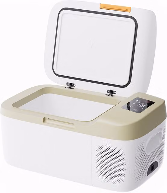 Livingandhome Portable Car Refrigerator in White, 27.9 cm