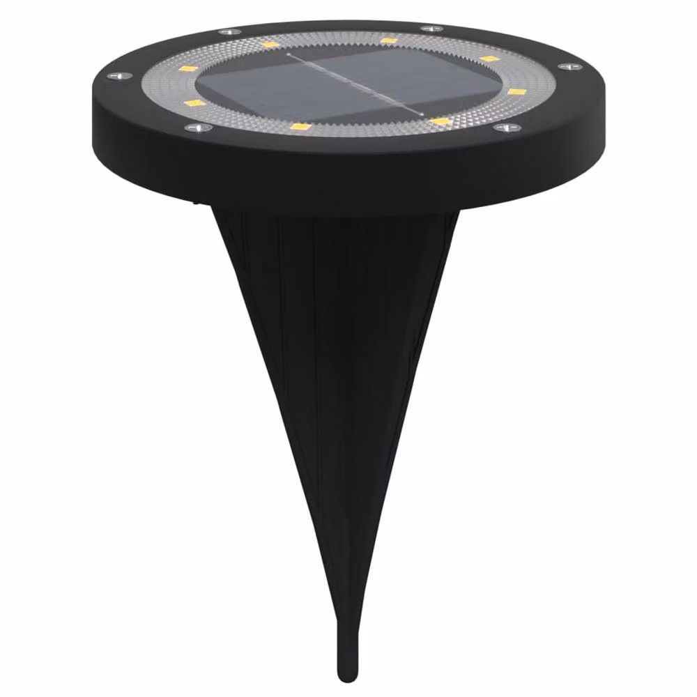 Berkfield Home Solar Ground Lights with Ground Spikes, 4 Pack, Warm White, Black – 3