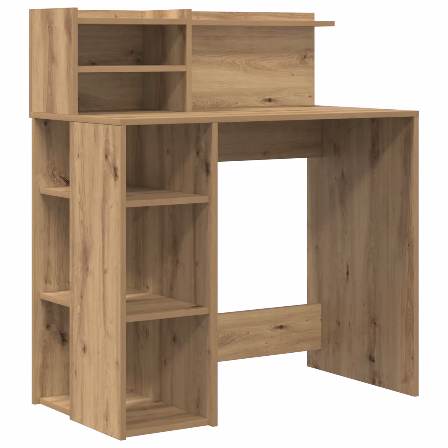 Berkfield Artisan Oak Home Office Writing Desk with Storage, W/D/H: 90 x 48 x 101.5 cm – 2
