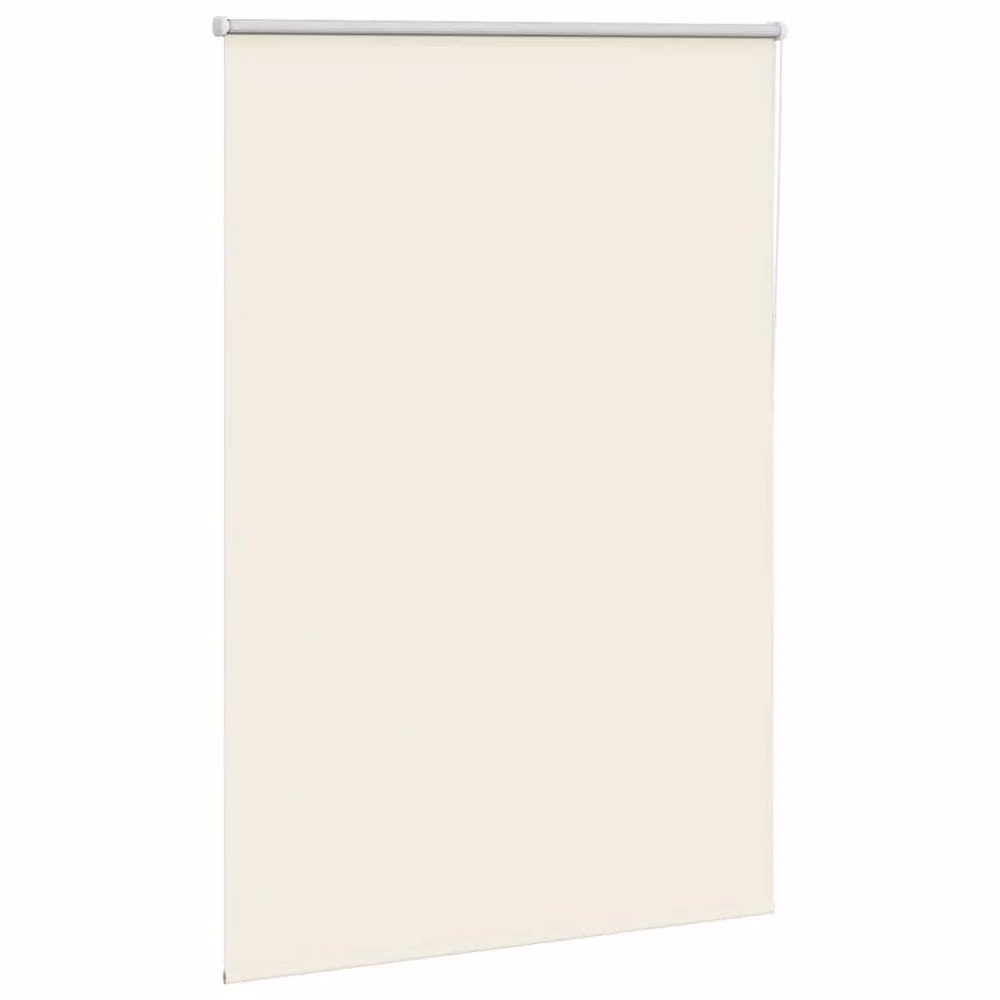 Berkfield Home Blackout Roller Blind in Off-White, Thermal Insulating Polyester Fabric, W: 130 cm, H: 130 cm