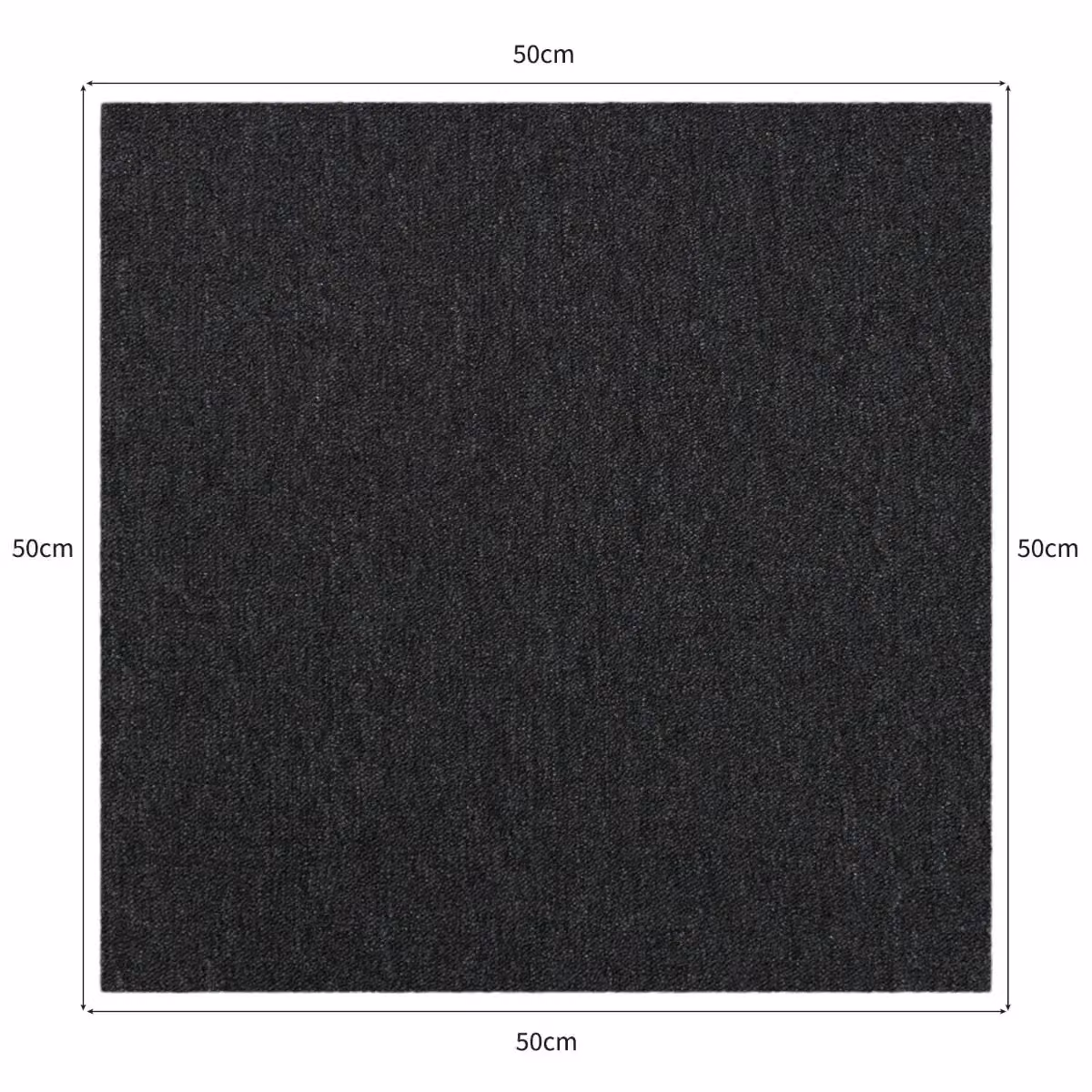 Monstershop Glue Down Carpet Tiles in Black, 10m2 – 4