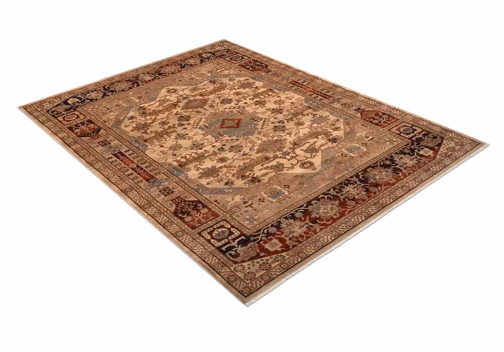 RugsX Wool Keshan Oriental Rug in Beige, W: 80 cm, L: 145 cm – 2