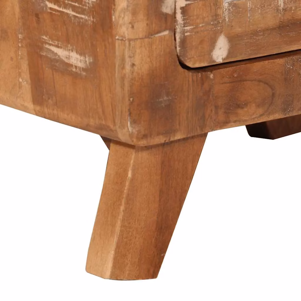 Berkfield Home Set of 2 Rustic Reclaimed Solid Wood Bedside Cabinets, Brown, W/D/H: 40 x 32 x 46 cm – 5