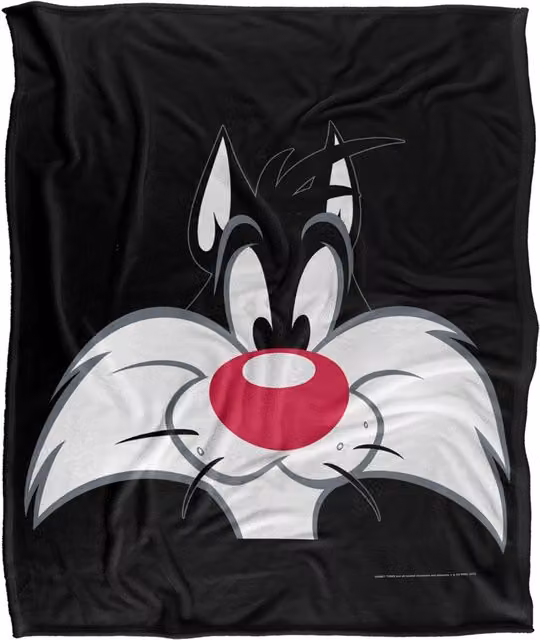 LOGOVISION Looney Tunes Sylvester Silky Touch Super Soft Throw Blanket, W/D/H: 152 x 127 cm, White and Multicolour – 6