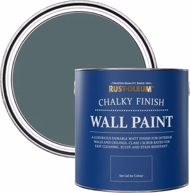 Rust-Oleum Deep Sea Matt Chalky Wall Paint, Blue/Green, 2.5 l