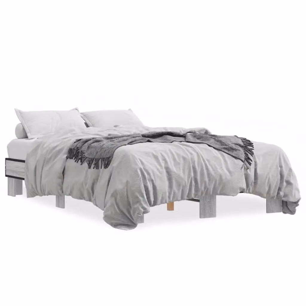 Berkfield Home Small Double Bed Frame in Grey Sonoma, W/D/H: 120 x 200 cm – 2