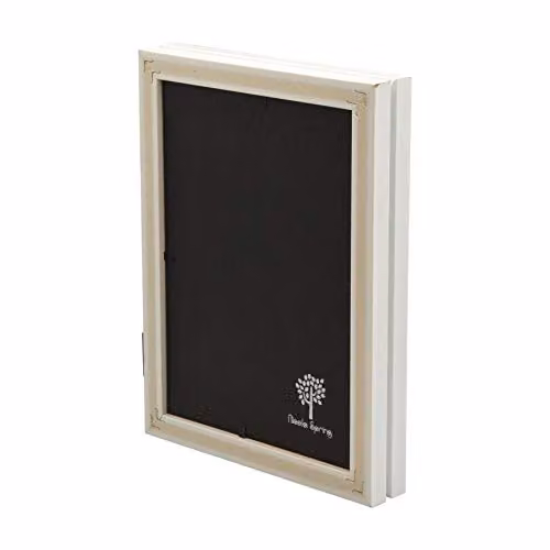 Nicola Spring Pack of 2 Folding Rectangular Photo Frames in White and Black, Fits 5 x 7 inch (12.7 x 17.78 cm) Photos, Freestanding – 2