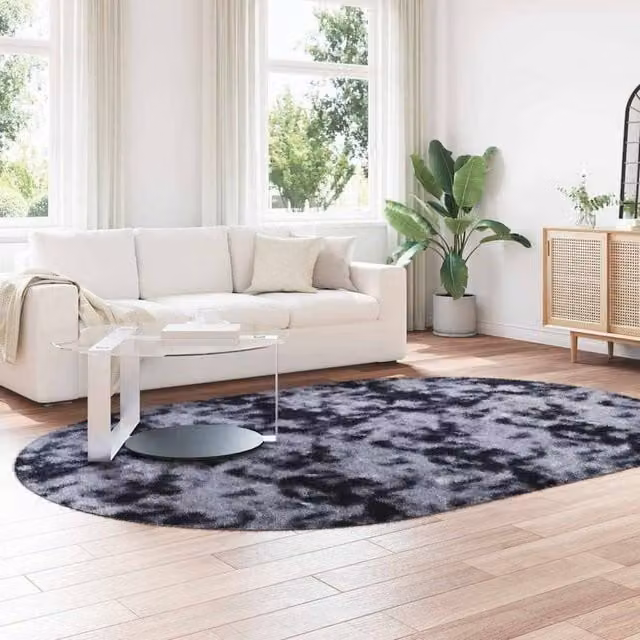 Berkfield Home NAVARRA Shaggy High Pile Rug, Grey, W: 300 cm, D: 200 cm – 1