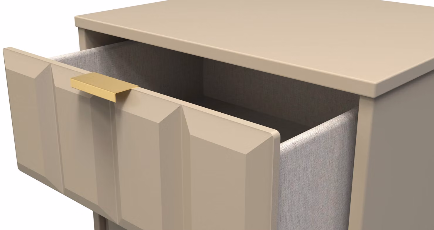 2 U Metro Ready Assembled 5 Drawer Tall Bedside Cabinet in Light Brown – 3