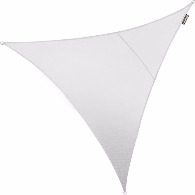Kookaburra 3m Triangle Knitted Breathable Sun Shade Sail in White with UPF 14