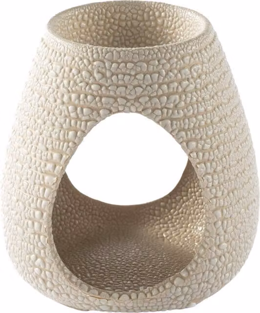 Myga White Ceramic Beehive Aroma Oil and Wax Burner, Diameter: 9.5 cm