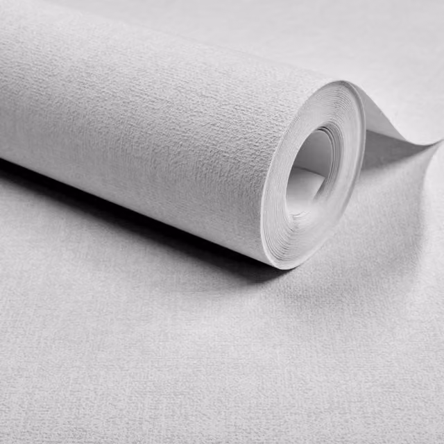 Grandeco Varadero Plain Plaster Effect Blown Vinyl Wallpaper in White and Pink