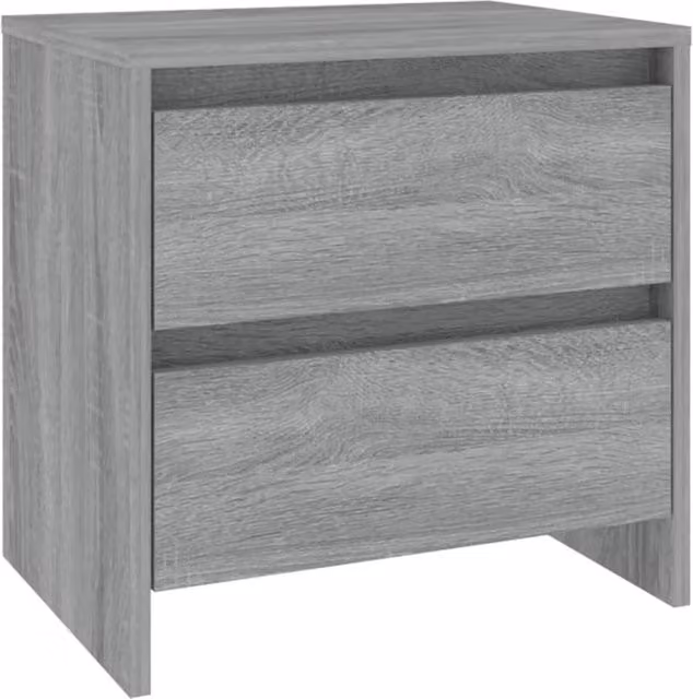 Berkfield Home Bedside Cabinet in Grey Sonoma, W: 45 cm, D: 34.5 cm, H: 44.5 cm