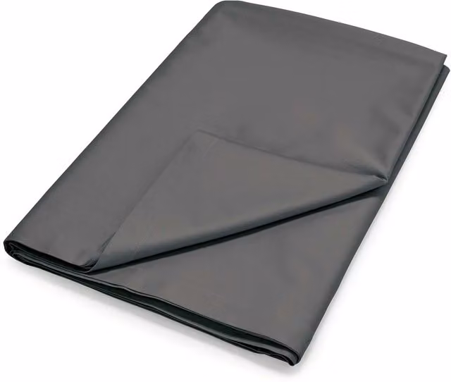 Bedeck 500 Thread Count Plain Dye Super Kingsize Flat Sheet, Grey, W: 200 cm x L: 200 cm – 1