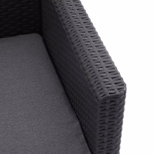 Keter Marie 4 Seater Grey Rattan Garden Lounge Set with Cushions, 2-Seater Sofa, 2 Armchairs and Coffee Table – 3