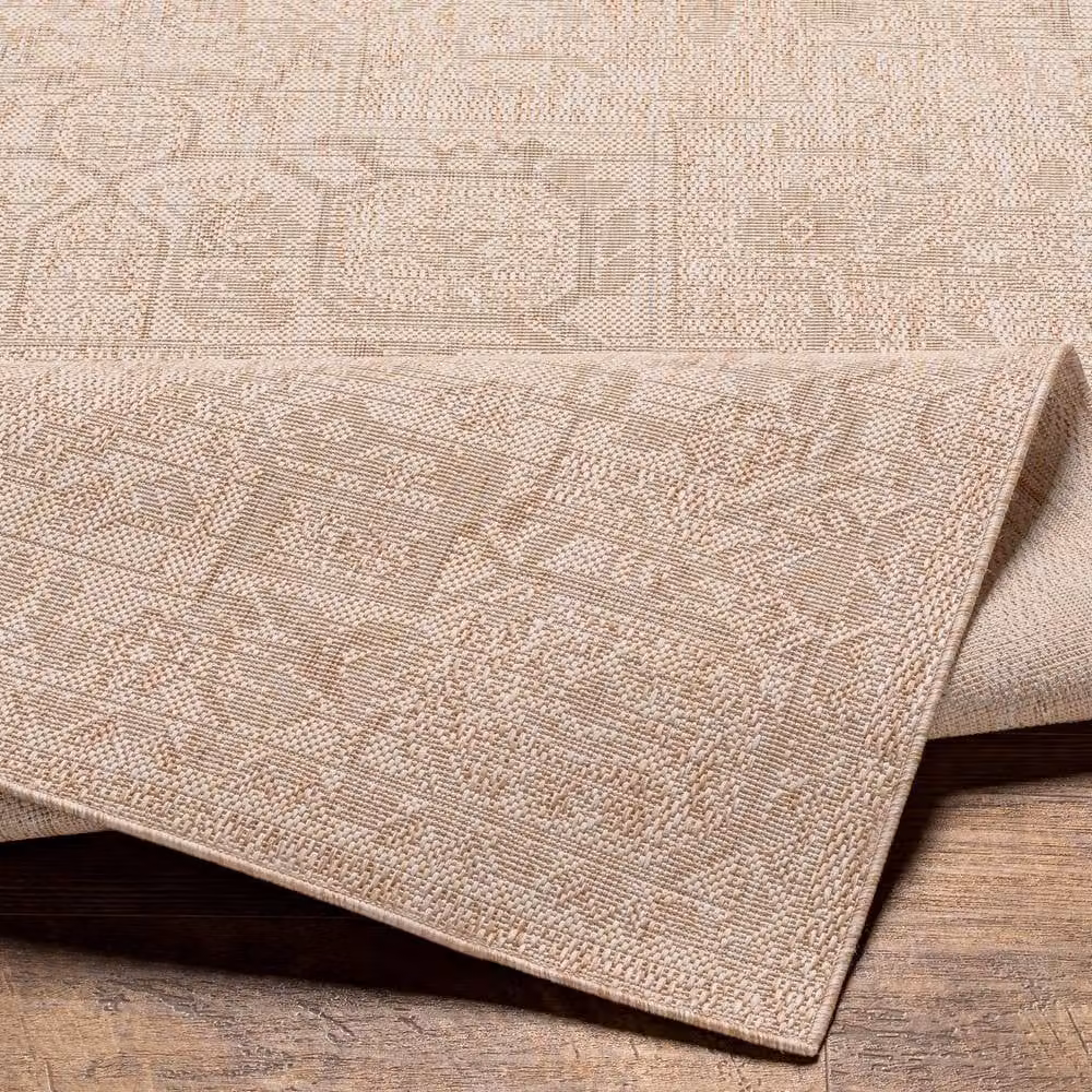 Livabliss Tuareg-Vintage Beige and Brown Traditional Boho In- & Outdoor Jute-Look Rug, W: 160 cm, L: 215 cm – 2