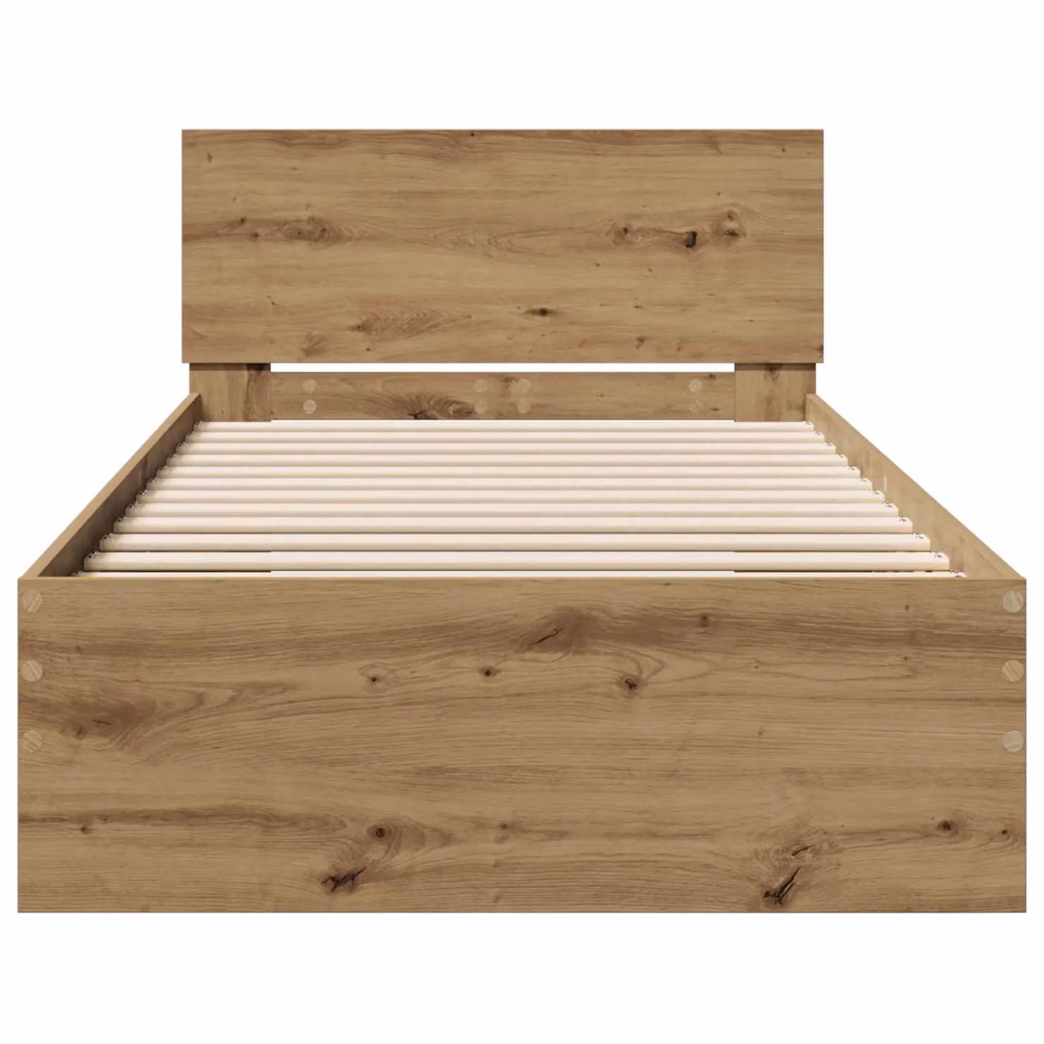Berkfield Home Artisan Oak Bed Frame in Brown, W/D/H: 90 x 200 cm – 3
