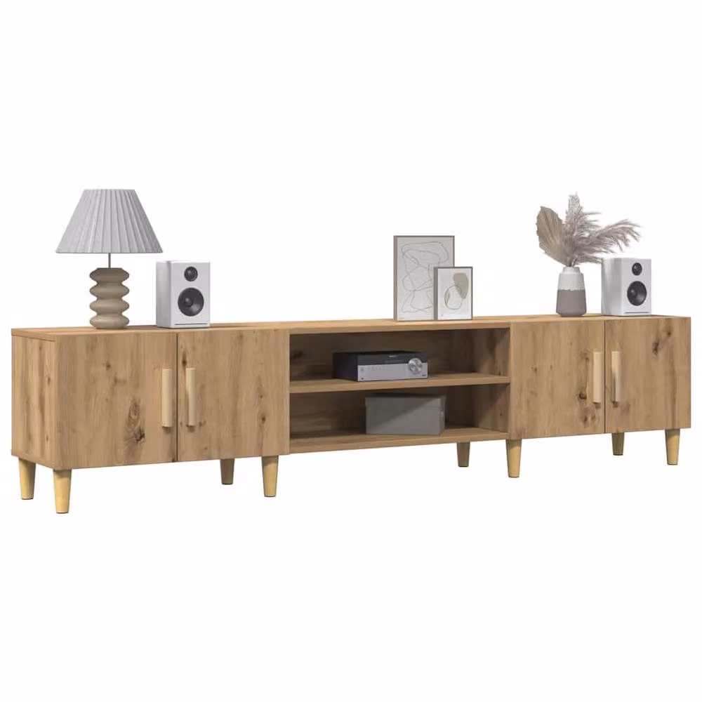 Berkfield Home Artisan Oak TV Cabinet in Brown, W: 180 cm, D: 40 cm, H: 31.5 cm – 3