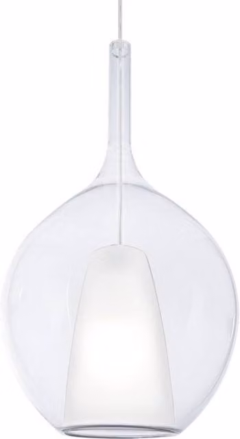 Netlighting Kalique Il Transparent Globe Dome Pendant Ceiling Light, Diameter: 28 cm