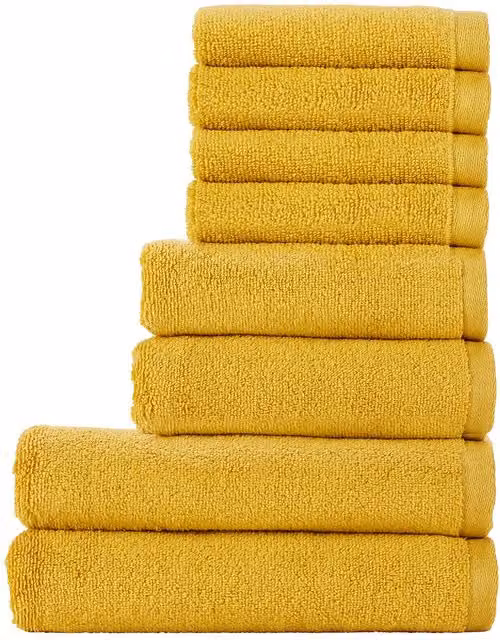 CHRISTY Cirrus 8 Piece Cotton Towel Bale in Yellow