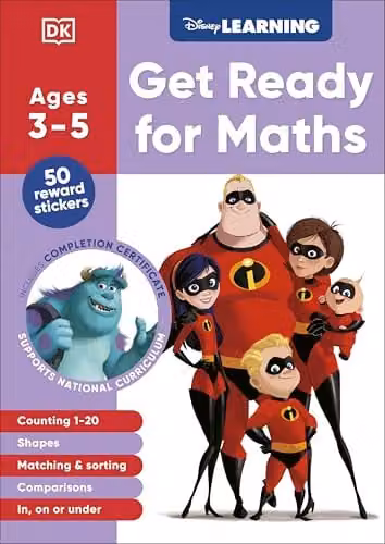 DK Disney Learning Get Ready for Maths (Ages 3-5) Multicolour Paperback Workbook