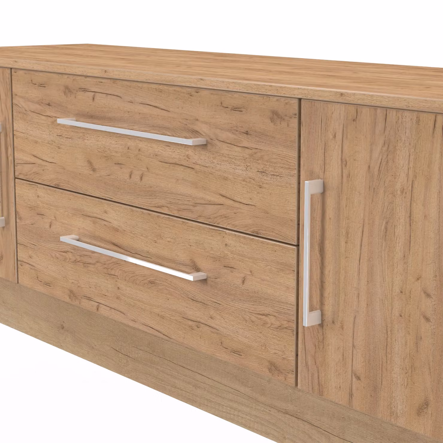 2 U Gloucester Superwide TV Unit with 2 Doors and 2 Drawers in Light Oak – 3