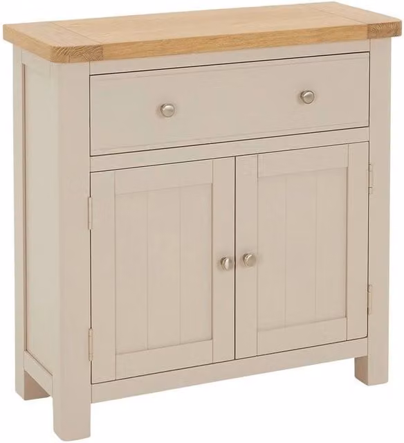 FORGEVIO Compact Small Sideboard in Grey Painted Oak