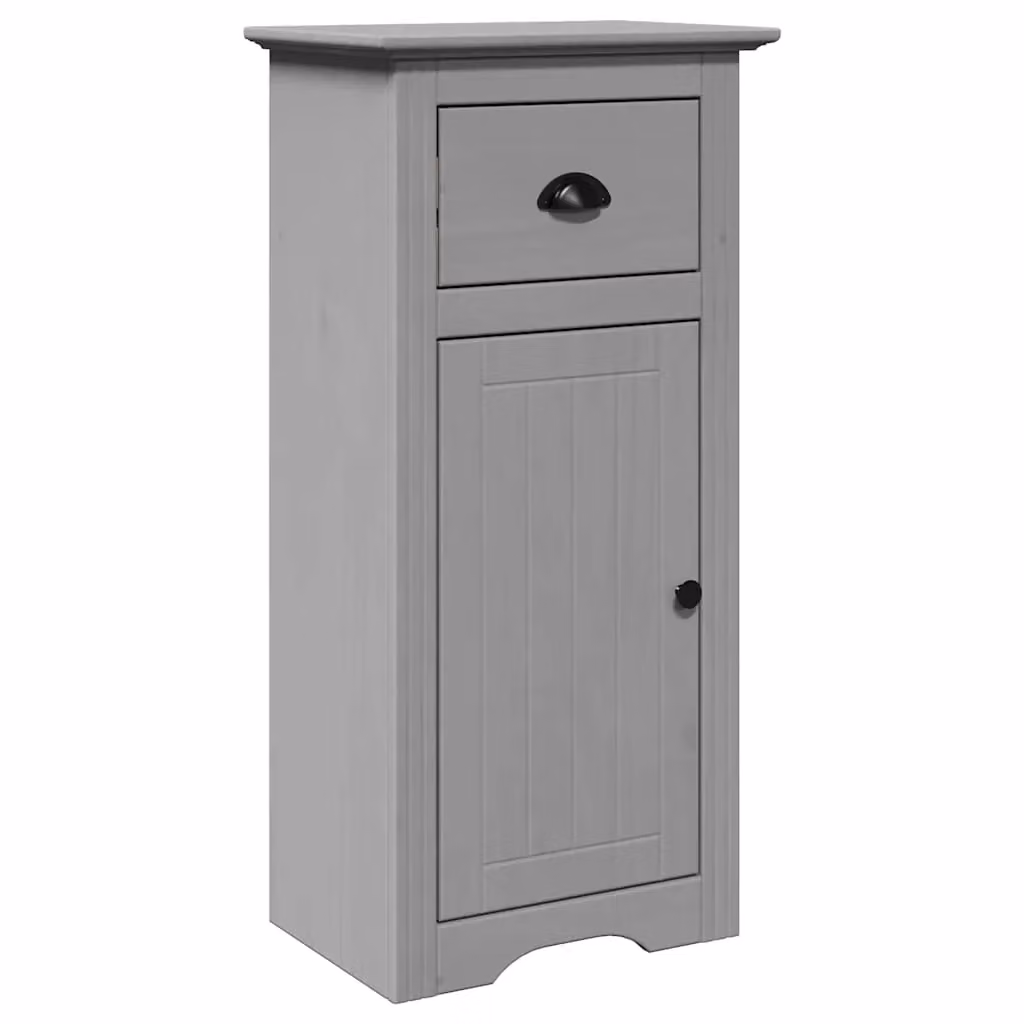 Berkfield Home BODO Grey Bathroom Cabinet with Doors and Drawers, W/D/H: 44 x 30 x 90 cm – 2