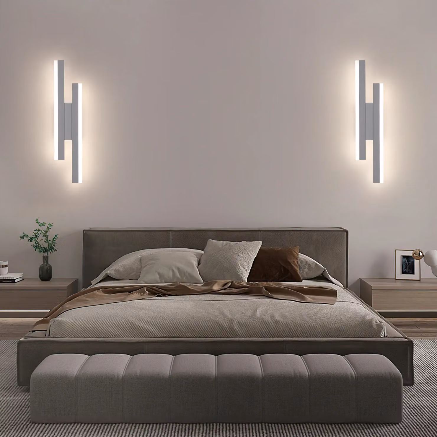 Pheashine Modern LED Acrylic Wall Lamp in White with Tri-colour CCT Settings – 2