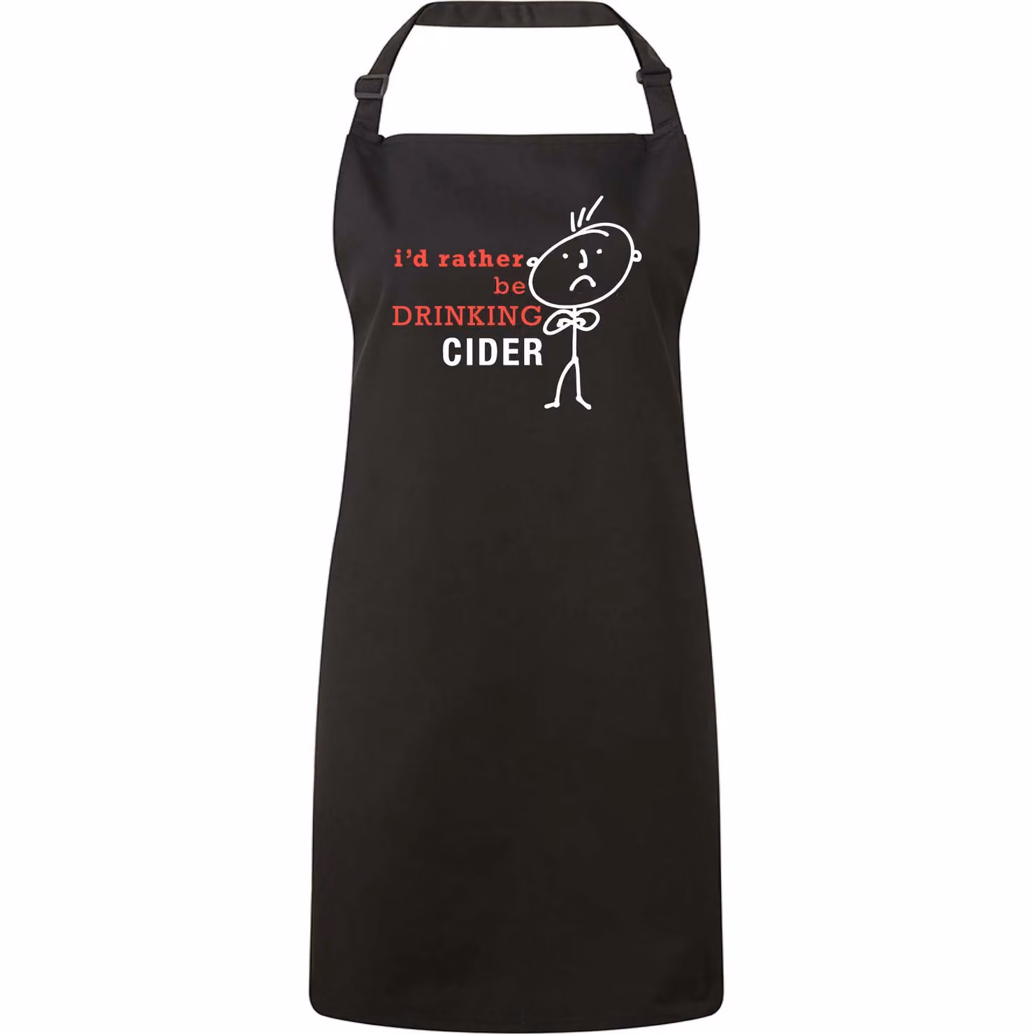 60 Second Makeover Men's I'd Rather Be Drinking Cider Black Apron – 2