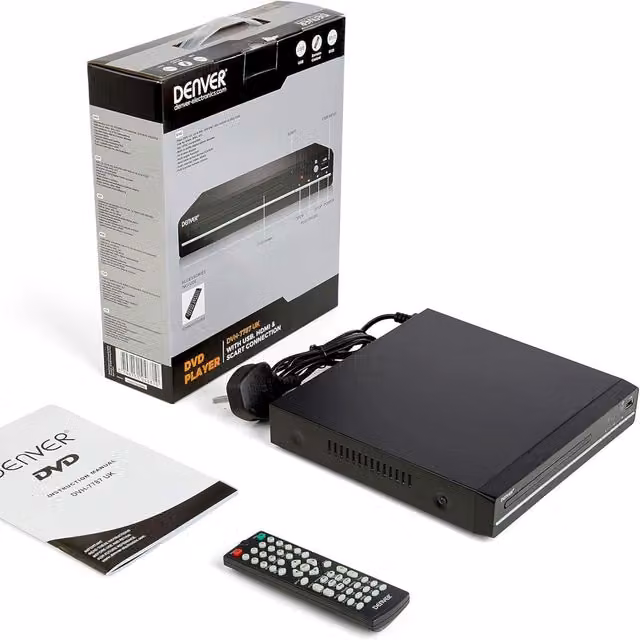 Denver Multi Region DVD VCD and Picture CD Player with HDMI and Scart, Black