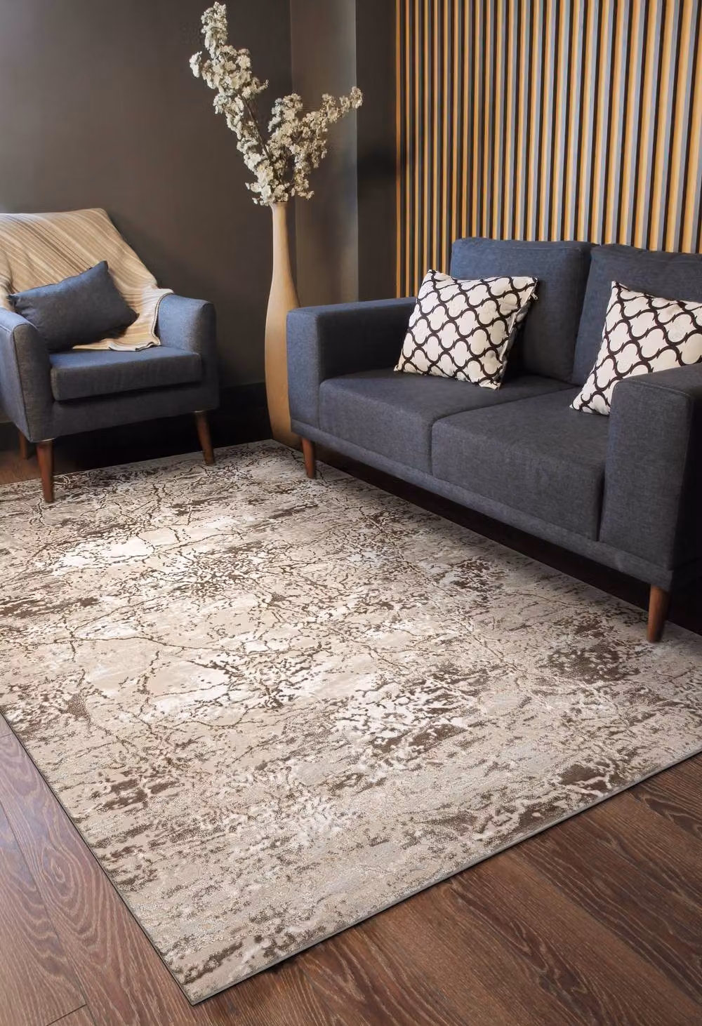 RugsX Allure Geometric Modern Rug in Beige, W: 180 cm, D: 270 cm – 2