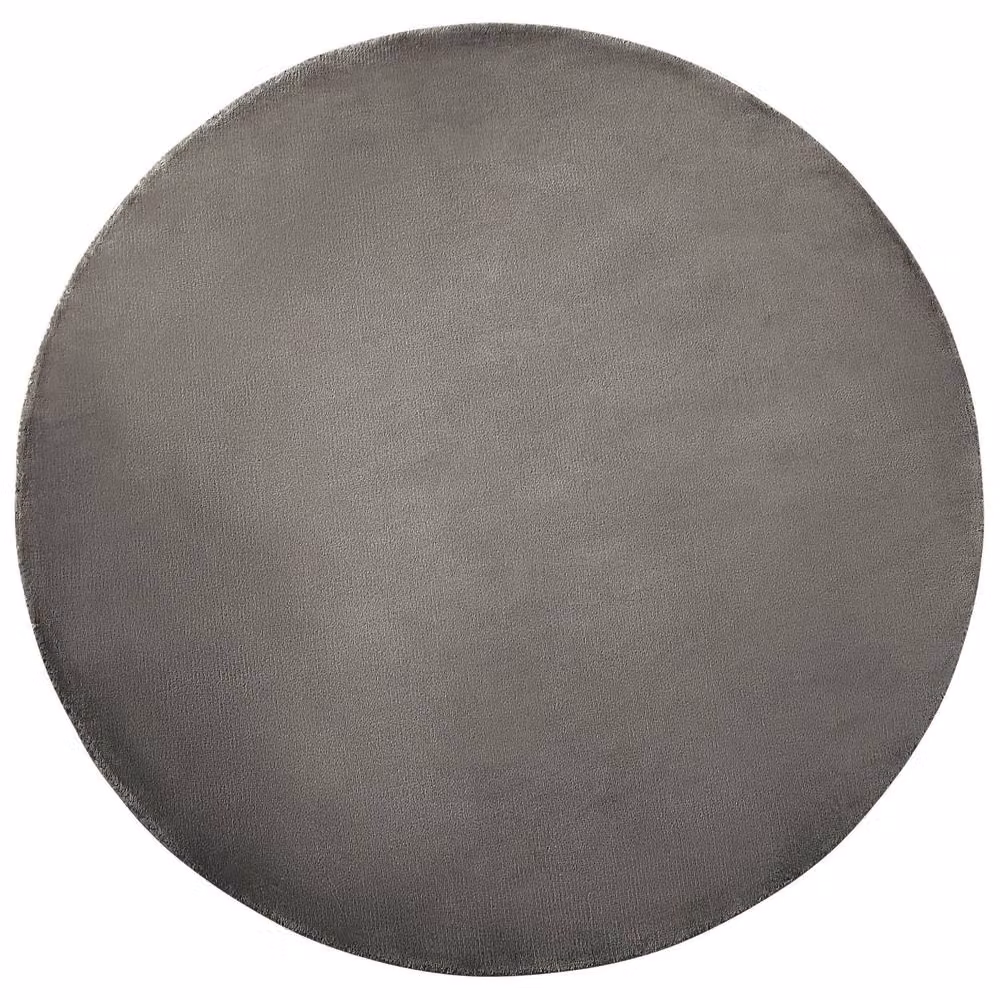 Wyld and Coco Round Dark Grey Viscose Hand-Tufted Rug, Diameter: 140 cm – 2