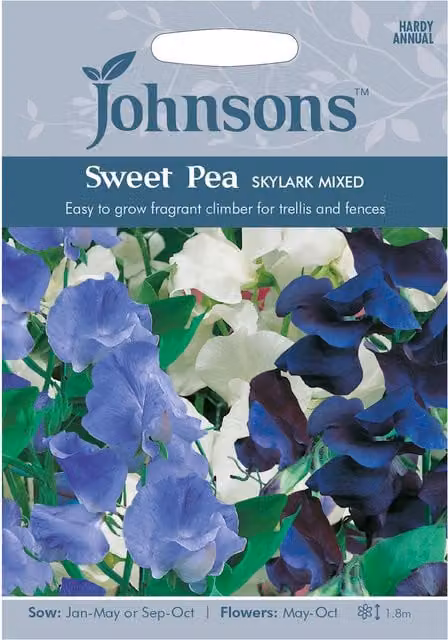 Johnsons Skylark Mixed Colour Sweet Pea Climber Flower Seeds